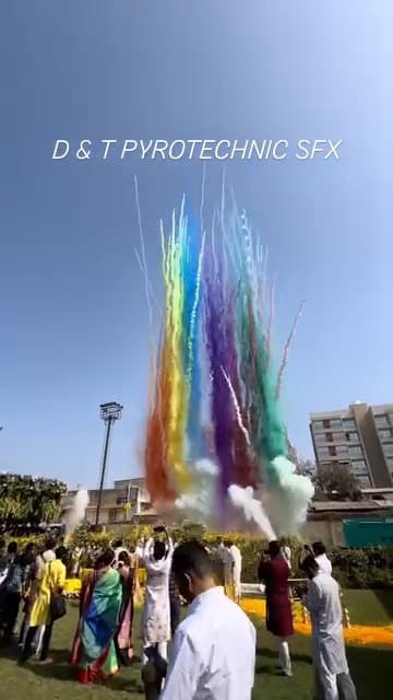 Spectacular aerial fireworks display